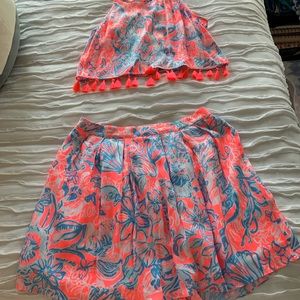 Lilly Pulitzer tank top/ skirt set!